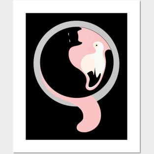 Flamingo cat! Posters and Art